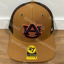 Auburn Tigers Carhartt x '47 Trucker Adjustable Snapback Hat NCAA Men's Cap