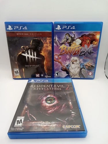 3 GAME BUNDLE PS4 Dead By Daylight Battle Axe Resident Evil 2 Clean SHIPS FREE