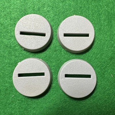 Warhammer 40k Round Base Lot 25mm Slotta Bases x4 2nd Ed Games Workshop 90s  