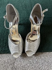 Silver diamanté   Ladies Dance Shoes Size 3