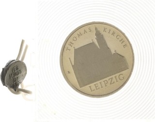 DDR 5 Mark 1984 Thomas Kirche Leipzig original verplombt PP