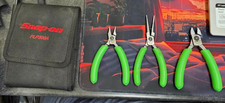 Snap On PLP300A 3 pc Precision Pliers Set Green Soft Grip P87150 P 91045 P92055