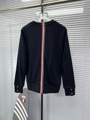 Thom Browne Men/women's New Classic Striped Casual Cotton Crew Neck Sweater - Picture 24 of 24