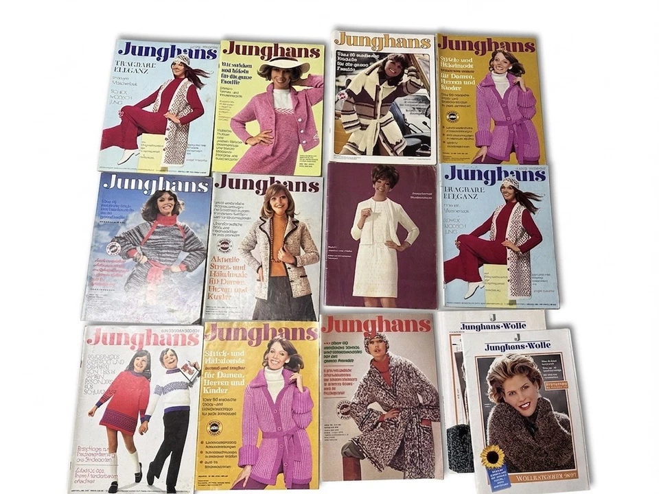 Konvolut Junghans Wolle Anleitungen Strickhefte Vintage 70er 80er Retro 12 Stk. - Bild 1 von 1