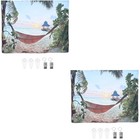  2pcs Landesmuster Wandteppiche schöne Wand hängende dekorative Kulisse