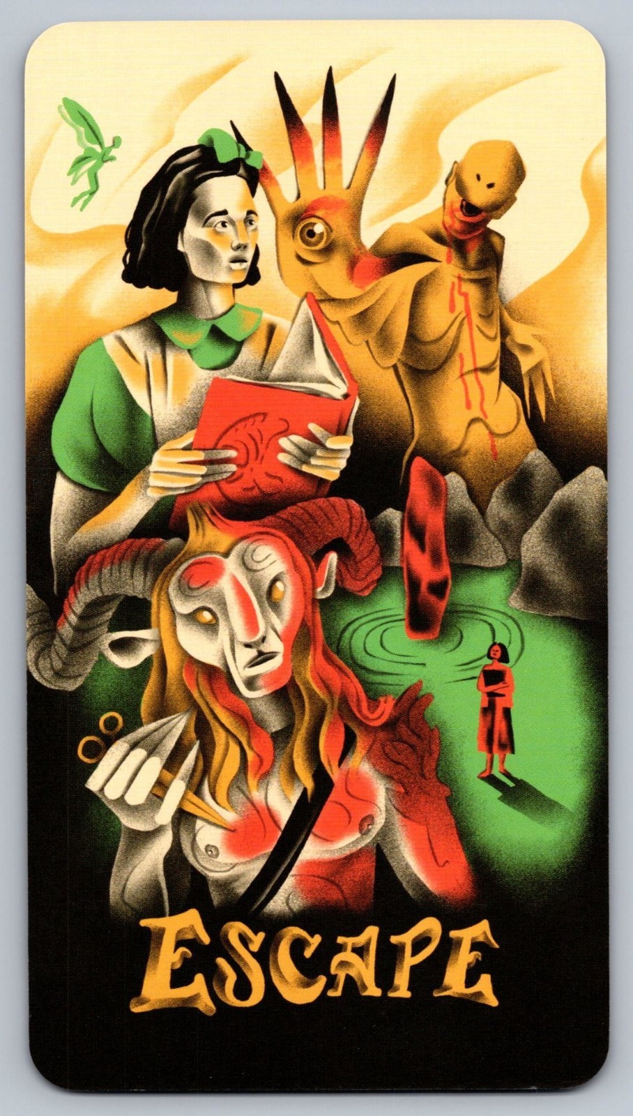 Classic Horror Oracle Card - ESCAPE - Ricardo Diseño - Pan’s Labyrinth Art