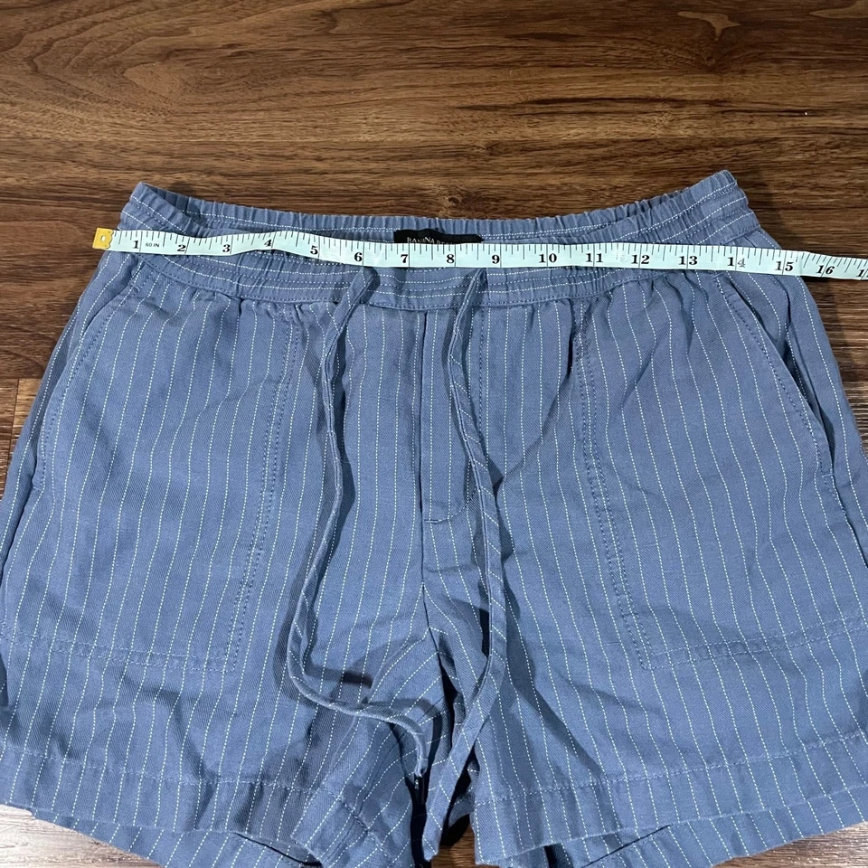 Pantalones Cortos Banana Republic Rayas Cordón Informales Talla XS Azul Bolsillos Foto 2 de 4