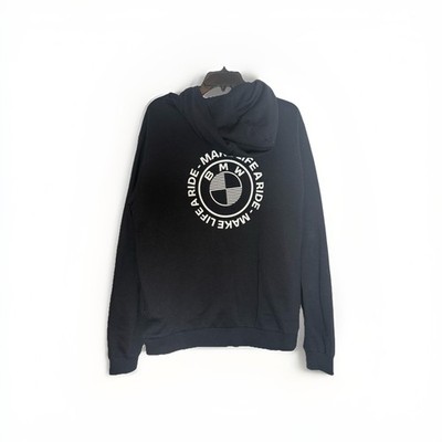 GENUINE BMW MOTORRAD BLACK 'MAKE LIFE A RIDE' HOODIE SIZE Large