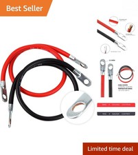 Flexible 4 Gauge Battery Cables - 24-Inch Copper Set for Automotive  Solar