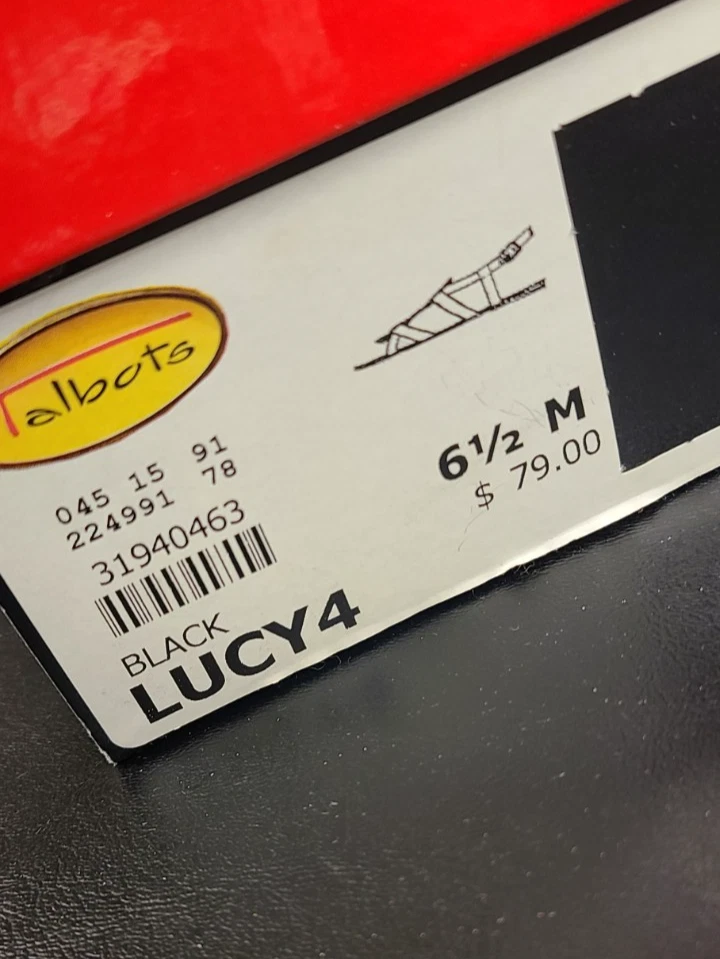 NEW Talbots Size 6.5 M Lucy BLACK STRAPPY SANDALS Leather Flats IN BOX - Image 3 of 4