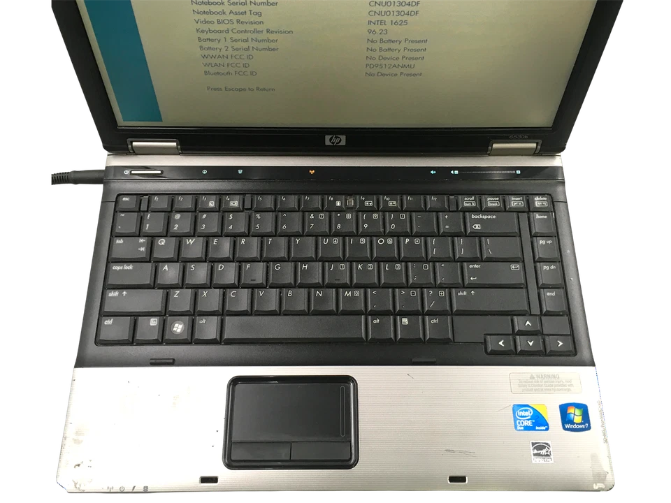 HP Compaq 6530b Core Duo P8700@2.53GHz,4Gb RAM,160GB HDD NO bat,OS,AC - Image 3 of 4