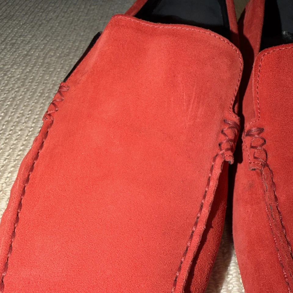 Mocassim GUCCI CAMURÇA VERMELHA SAPATOS SLIP ON EU 10 - Imagem 3 de 4