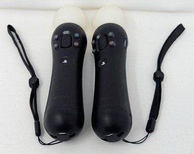 Sony PlayStation Move Motion Controller - Black (CECH-ZCM2U) Set of 2 - Tested!