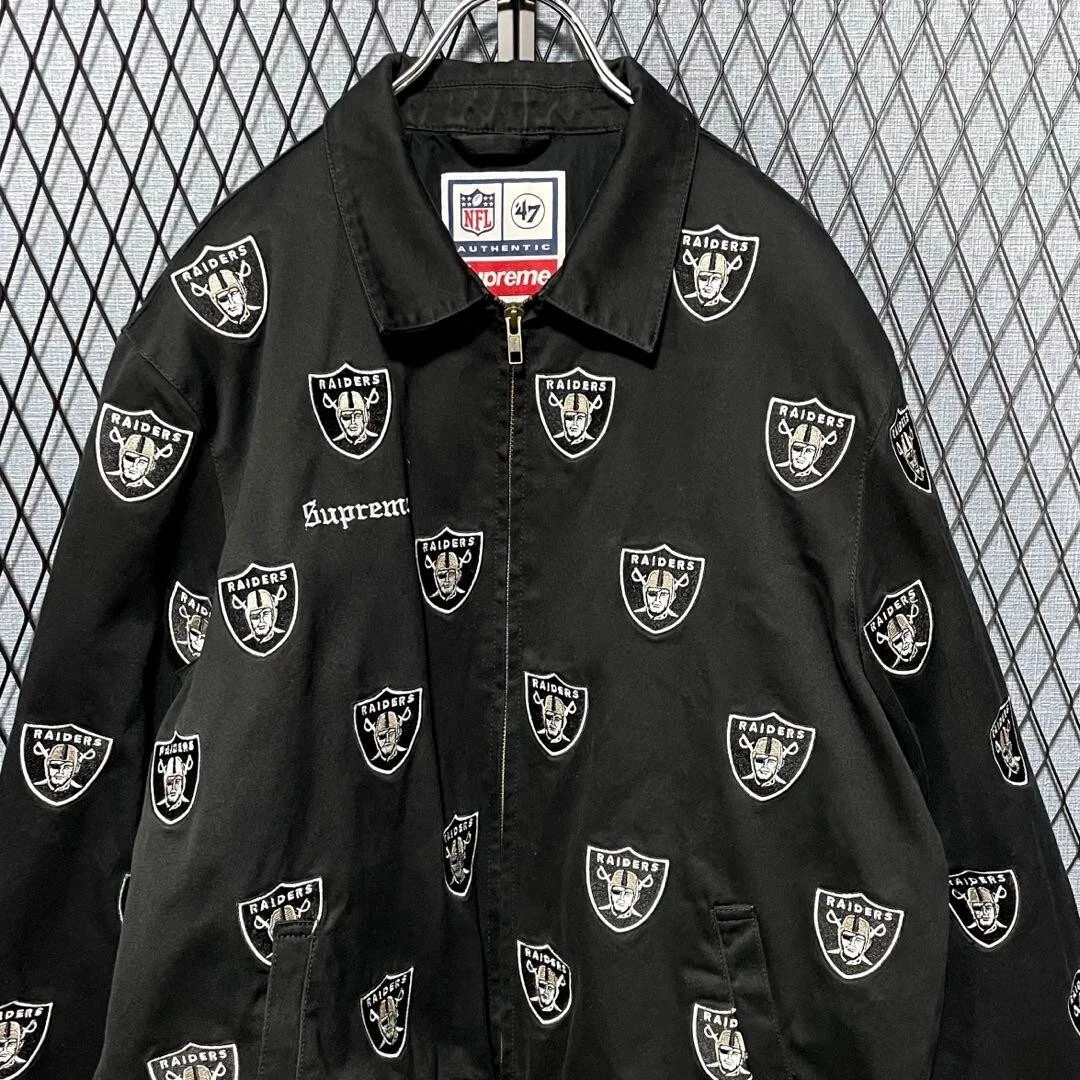 Supreme NFL Raiders Harrington Jacket Blouson Team Logo Black From Japan