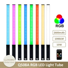 LUXCEO Q508A RGB LED Video light Wand 10W 3000K-5700K Photography Light + Remote