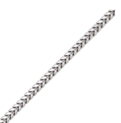 14K Solid White Gold Franco Chain Men s/ Women s 3mm size 24 , 26  &  30 