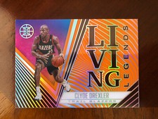 Clyde Drexler 2020-21 Panini Illusions Living Legends Orange #16 - Blazers