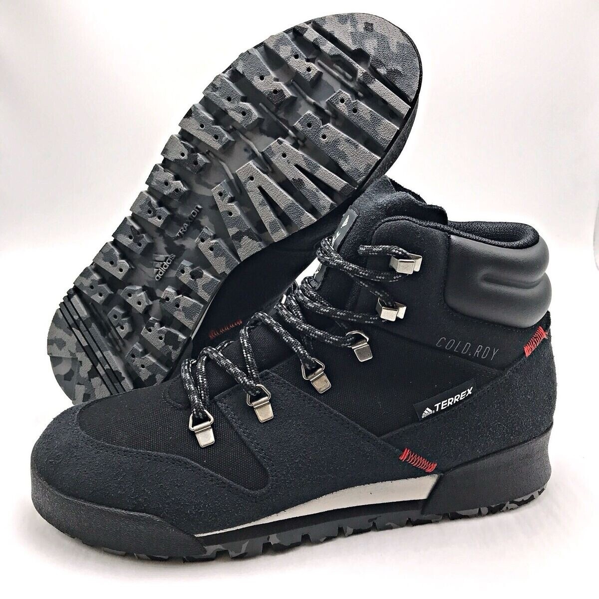 Size 8.5 - adidas Terrex Snowpitch Cold.Rdy Black Scarlet for sale