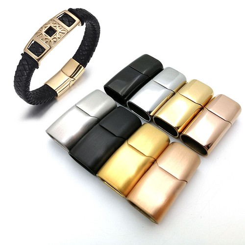 Stainless Steel Magnetic Clasp Hole for Leather Cord Buckle Bracelet JewelrA_cd - Picture 10 of 18
