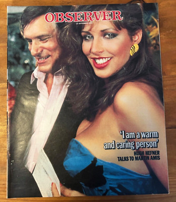 Observer Magazine 22/9/1985 HUGH HEFNER Jasper Conran DAVID SUCHET Ben Kingsley
