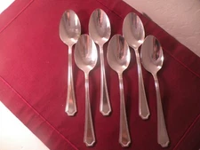 Set Of 6 International Stainless Carleigh Place Oval Soup Spoons 7 3/8" C
