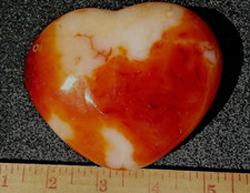 CARNELIAN HUGE PUFFY HEART TREASURE 382 GRAMS or 13.4 OZ's  MADAGASCAR 