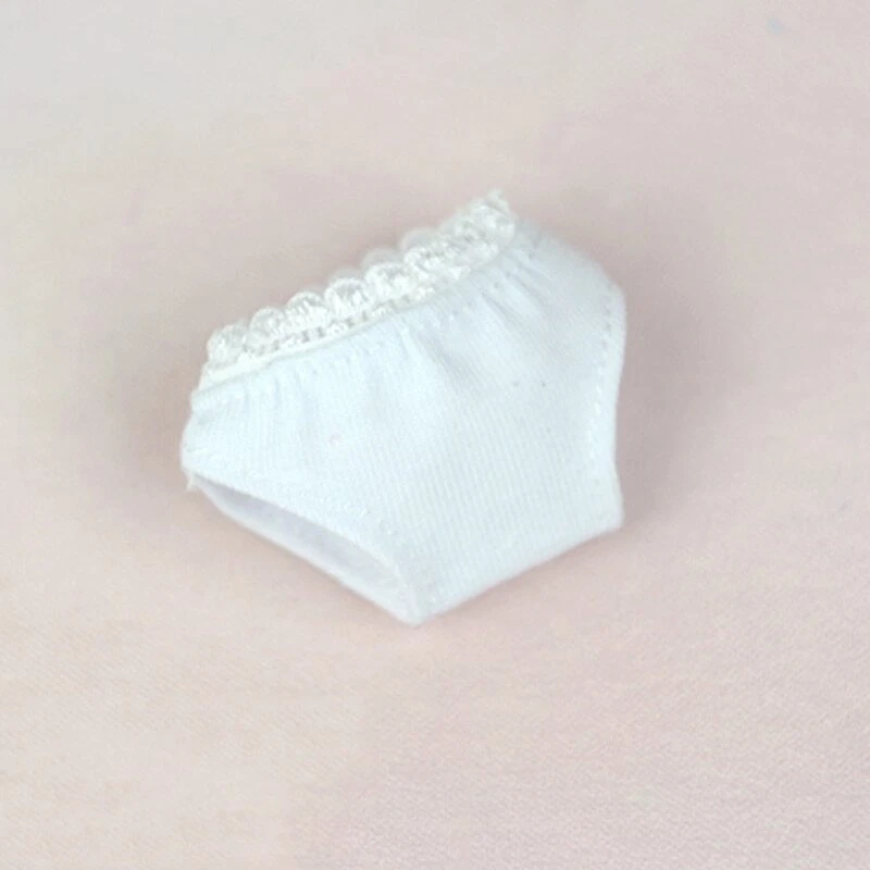 Lote de 3 piezas de ropa interior suave blanca lisa para ropa interior de muñeca de 11,5" calzoncillos hechos a mano Foto 4 de 4
