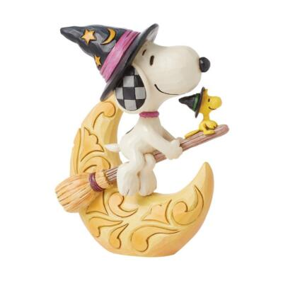 #ad #ad Jim Shore Peanuts Witches Snoopy amp; Woodstock Flying Over Moon Figurine 6014621 $58.74