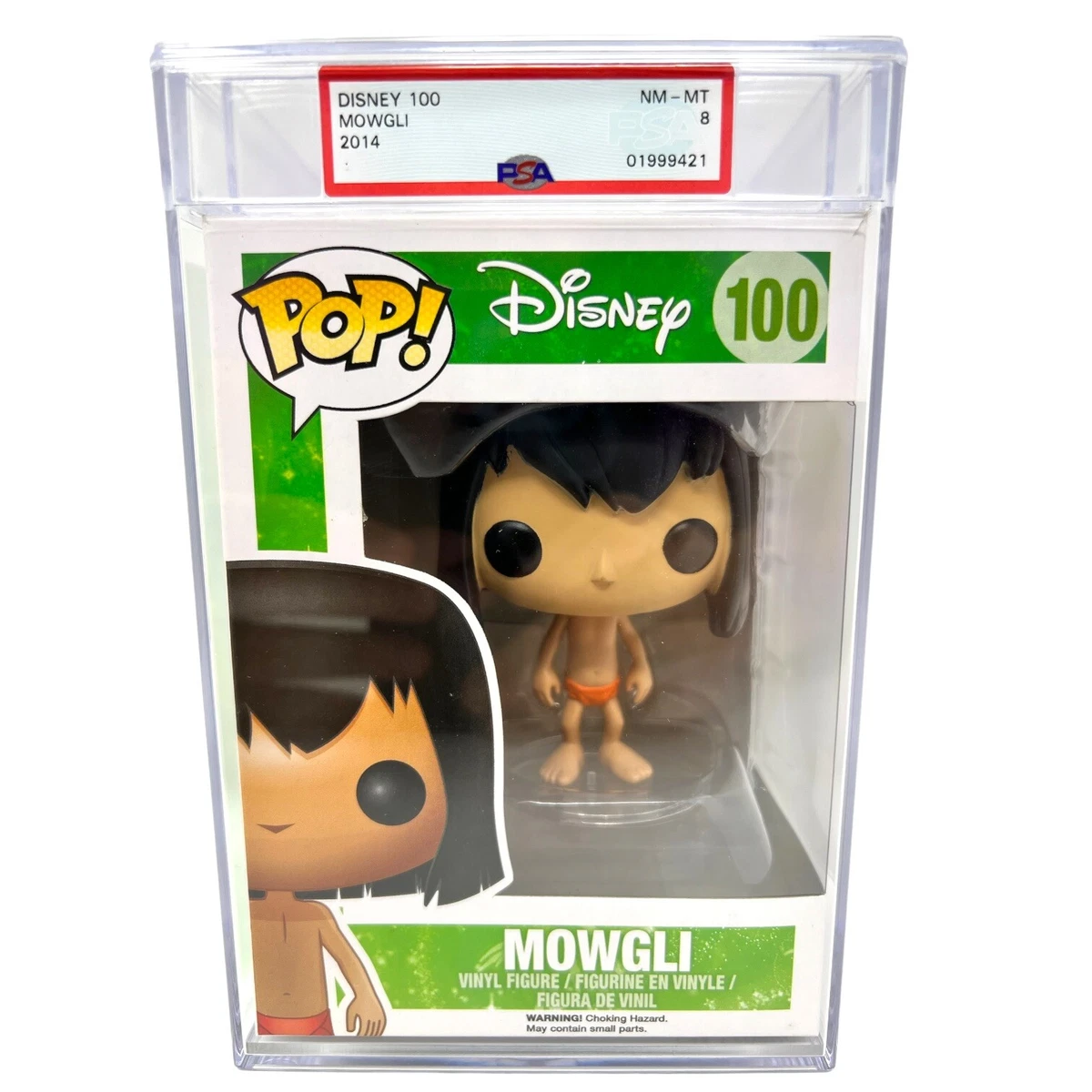 PSA 8.0 Funko Pop Disney Jungle Book 100 Mowgli Vaulted Vinyl Figure