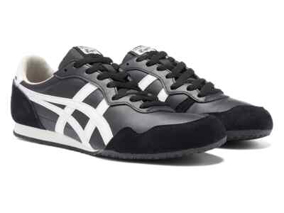 Onitsuka Tiger SERRANO LEATHER 1183C197 001 BLACK WHITE | eBay