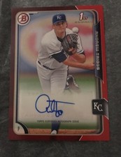 RARE! 2015 Bowman ANDREW TRIGGS # 1/5 Red 1st Bowman Rookie Auto