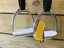 New Kids Childs 48" Stirrup Leathers & 4&rdquo; Stirrups Irons English Saddle BLACK