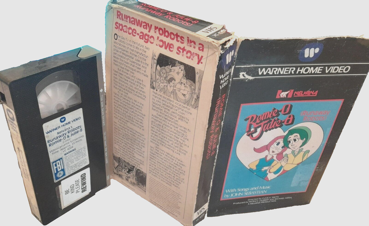 今季ブランド JULIE-8 & ROMIE-0 vhs RUNAWAY Box Big WARNER 1979 ROBOTS 洋書