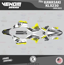 Graphics Kit for KAWASAKI KLX230 (2020-2023) Venom - Yellow