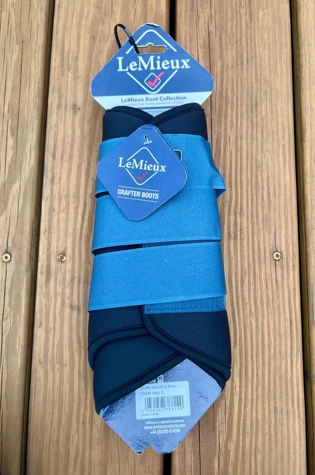 New LeMieux "Grafter" Brush Boot in Atlantic Blue (Size XL) - Image 3 of 4