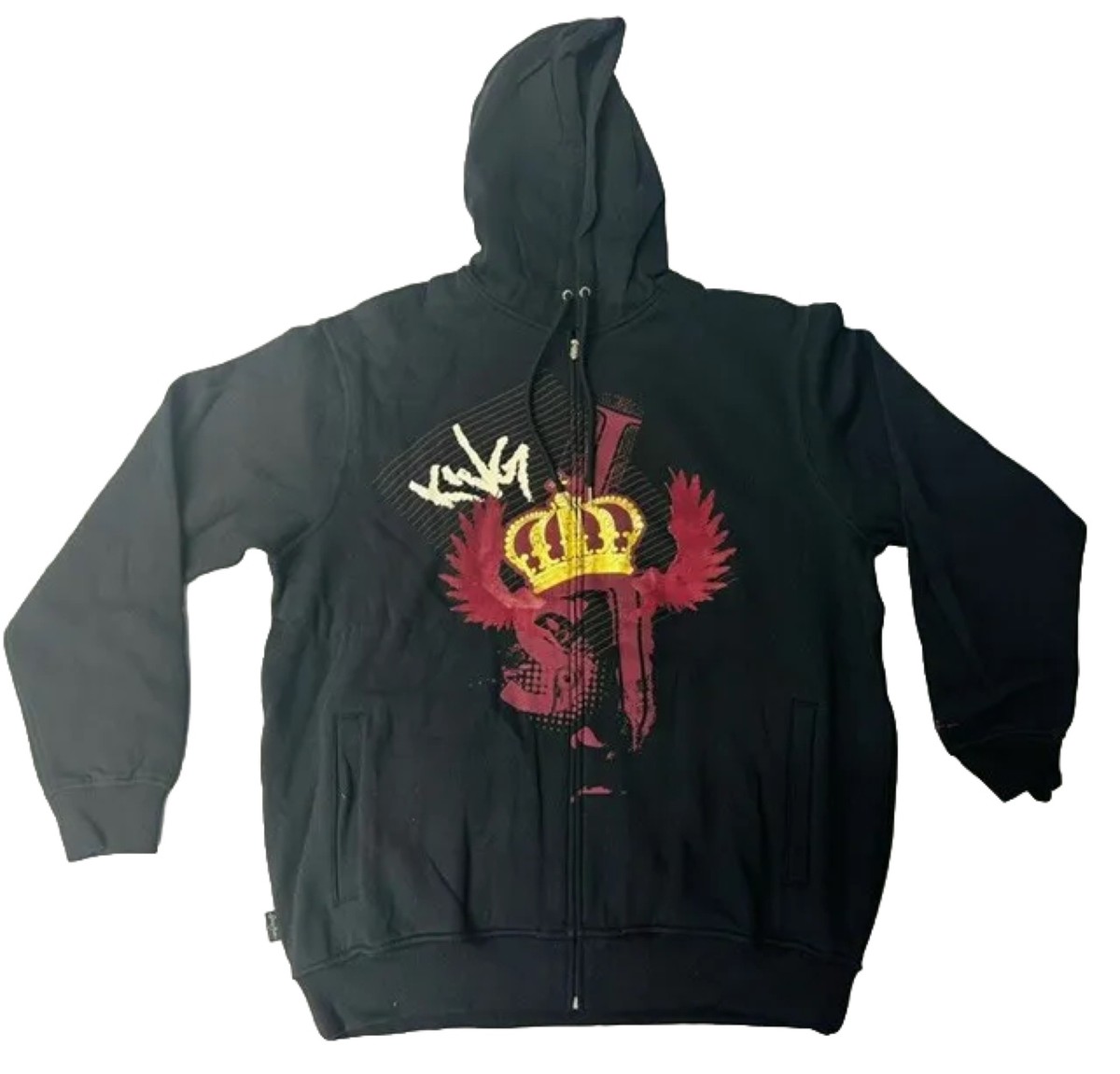 Y2K Vintage Sean John Flying Crown Zip Up Hoodie Burgundy Y2K Vintage Sean John Flying Crown Zip Up Hoodie Burgundy