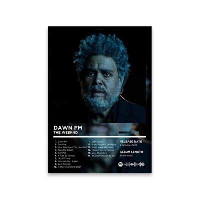 DAWN FM THE WEEKND Musik Retro Poster Druck | Wandkunst | Album Cover Bild