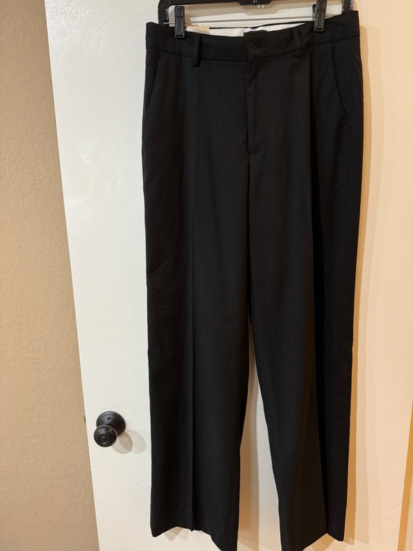 Anthropologie Scotch & Soda Black Edie High-Rise  Wide leg Trousers $148 Size 29