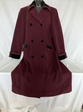 Coat 14 Burgundy & Black Wool-cashmere Dbl-breasted Fitted Princess Catherine