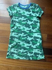 Primary Clothing Girls Green Dress 8-9 Camoflauge pockets camo