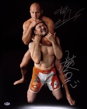 Fedor Emelianenko Kazushi Sakuraba Signed 16x20 Photo BAS COA Pride FC UFC Auto