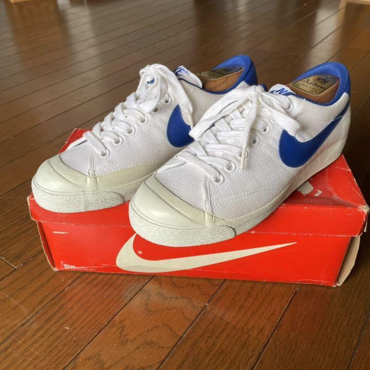 Nike Bruin Canvas White x Blue US7 Original 80s Vintage Nike Bruin Canvas White x Blue US7 Original 80s Vintage