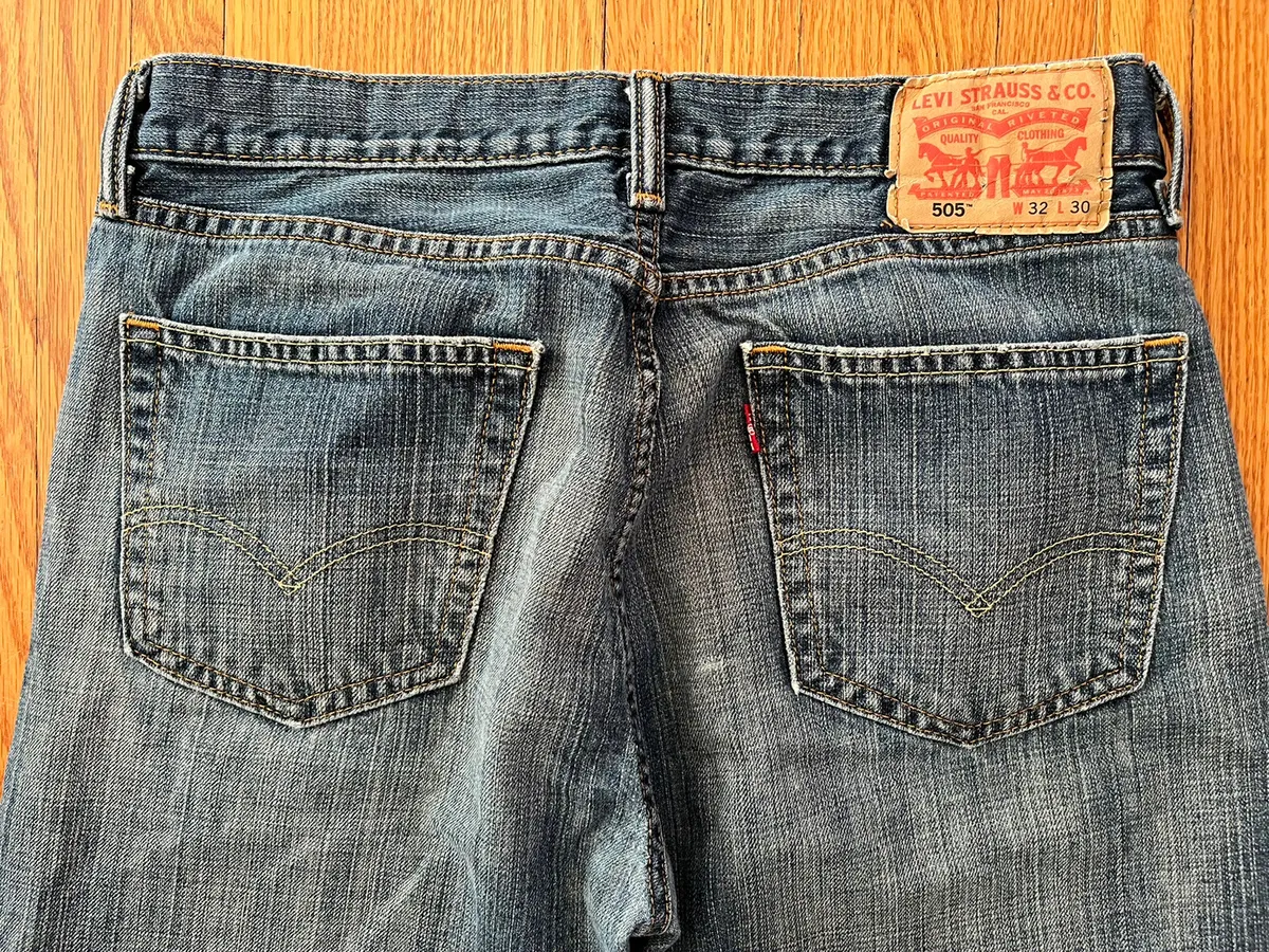 Levis 505 Jeans Men's Size 32x30 Regular Straight Fit | eBay