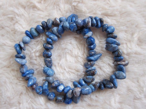 Men's \ Unisex - Irregular Light Blue Turquoise Howlite Bracelets. - Picture 3 of 3