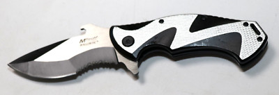 MTech USA Taschenmesser, Silber und schwarz MTEC-1507 Jagdmesser