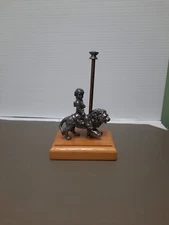Pewter Figurine Boy On Lion Carousel 1985 RB Wood