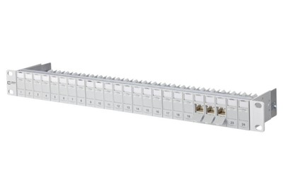 Metz Connect Patchfeld C6Amodul 24Port TN C6Amod-MP24-7035 grau Kupfer Patchfeld