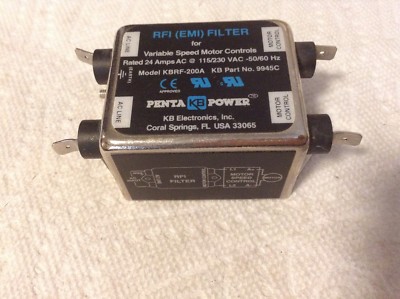KB Electronics Inc KBRF-200A RFI EMI Filter 9945C