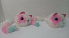 2 Skyrocket Pomsies Kitty Cat Light Up Electronic Plush 3.5" Wearable