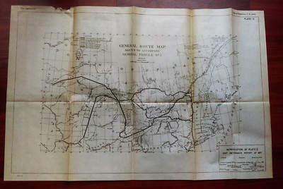 1919 Reproduction of Deep Waterways Rpt of 1897 Lake Erie Route MI OH PA Routes